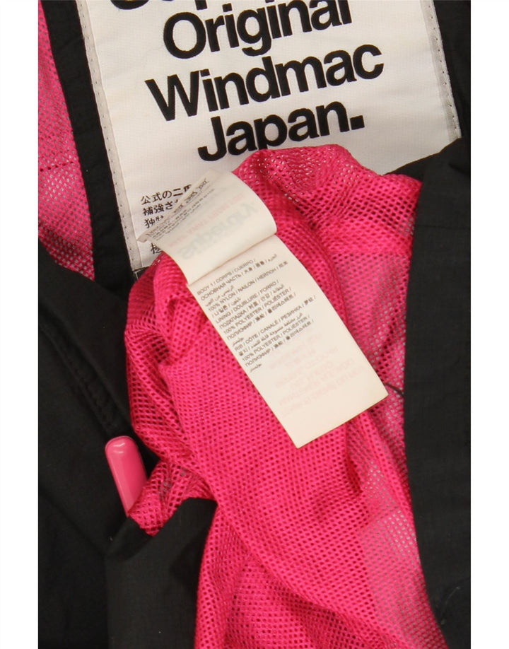 Superdry Veste coupe-vent à capuche Windmac pour femme UK 16 Large Noir Nylon