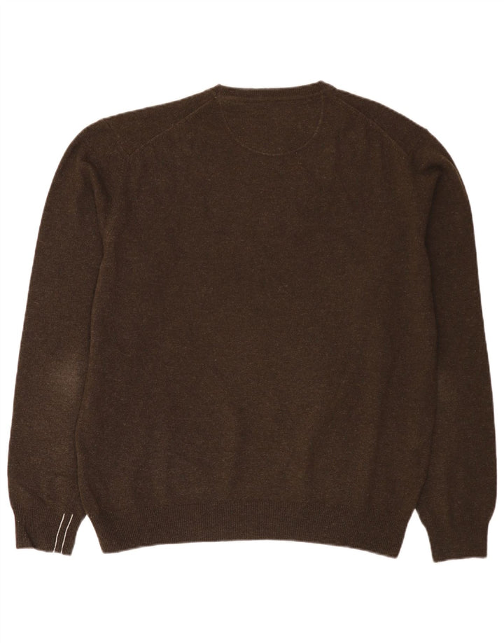 Marlboro Classics Pull à col rond pour homme XL en laine marron