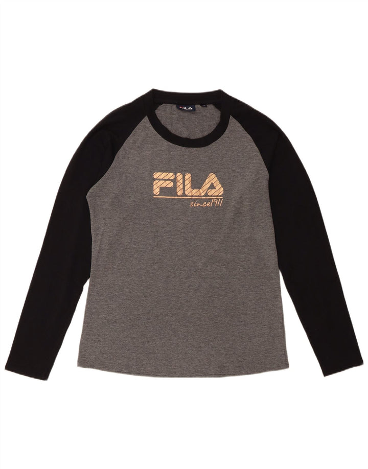 Fila Haut graphique à manches longues pour hommes IT 52 Large Gris
