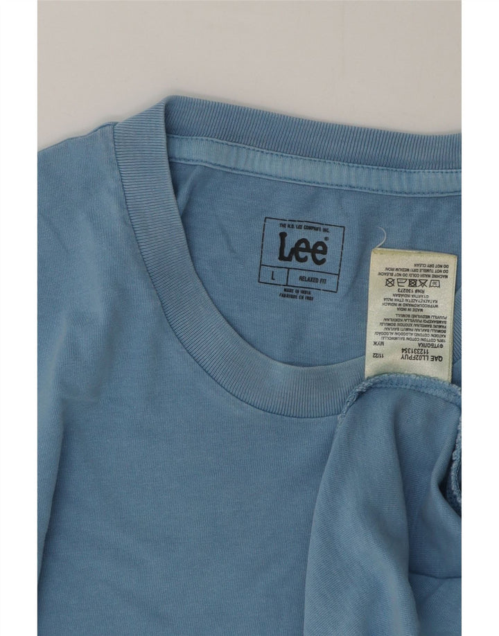 Lee T-shirt coupe décontractée pour homme, grand bleu, coton