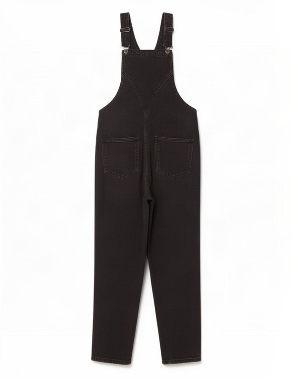 Topshop Salopette Droite Femme UK 8 Small W30 L25 Coton Noir