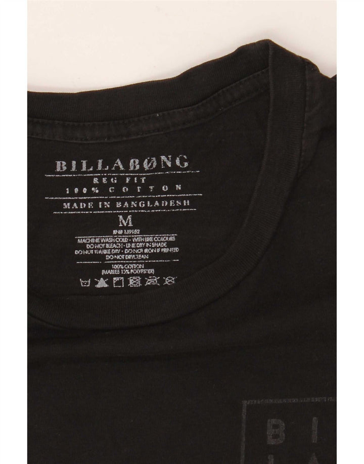 Billabong Mens Regular Fit Graphic T-Shirt Top Noir Moyen Coton