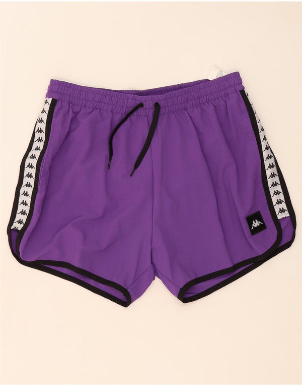 Kappa Short de bain graphique pour femme UK 14 Large Violet Colourblock