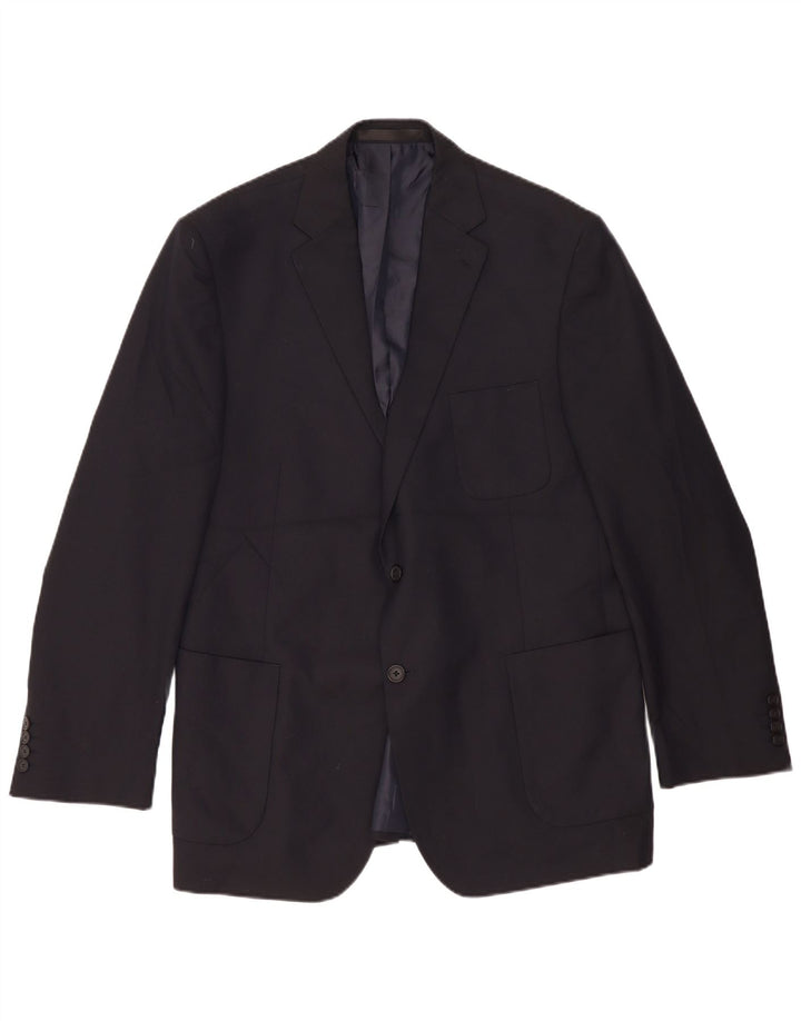 Marks & Spencer Veste blazer longue à 2 boutons pour homme UK 44 XL Bleu marine