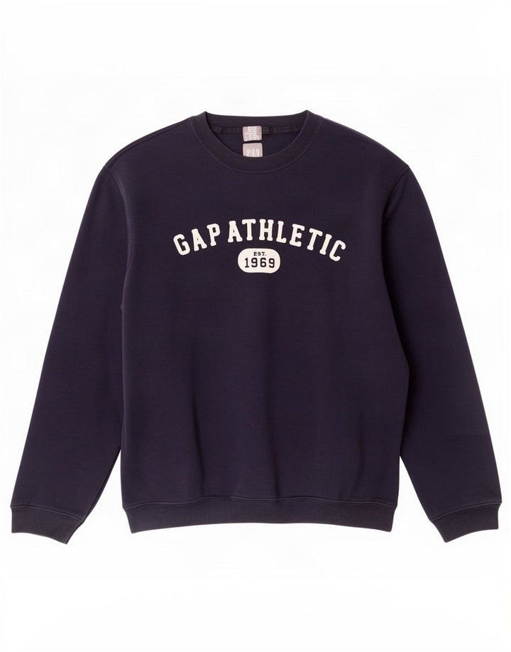 Gap Sweat-Shirt Graphique Homme Bleu Marine Moyen Coton