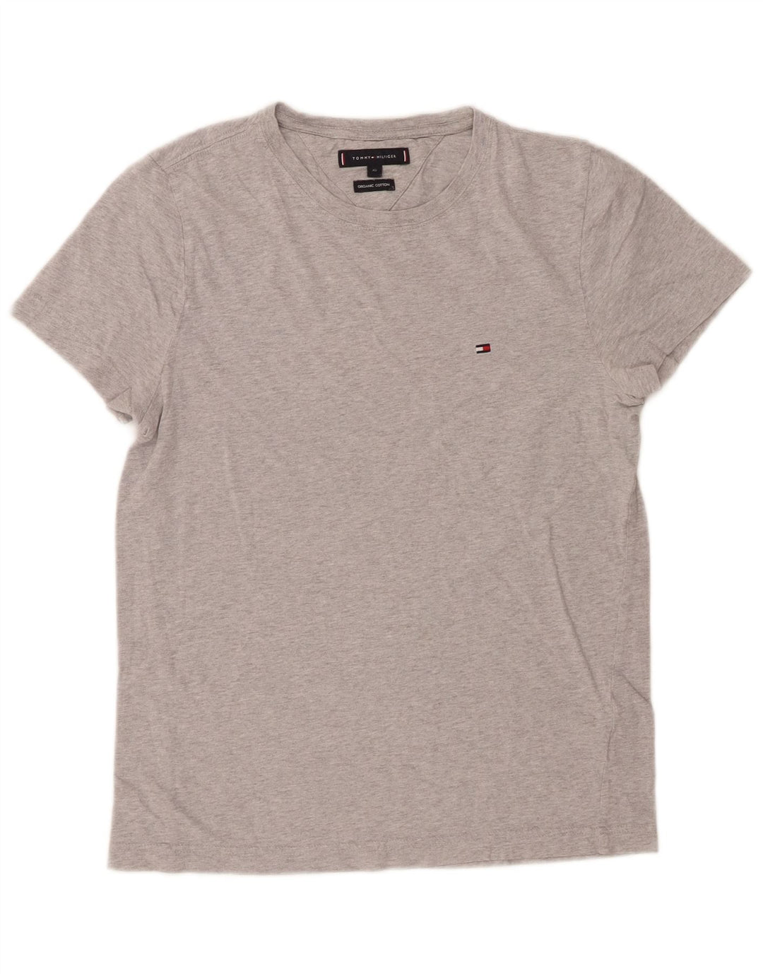 TOMMY HILFIGER T-Shirt Homme Top XS Gris Moucheté Coton