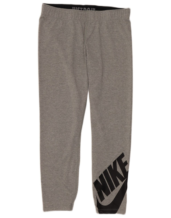 Nike Legging court graphique pour femme UK 14 Large Gris Coton Sports