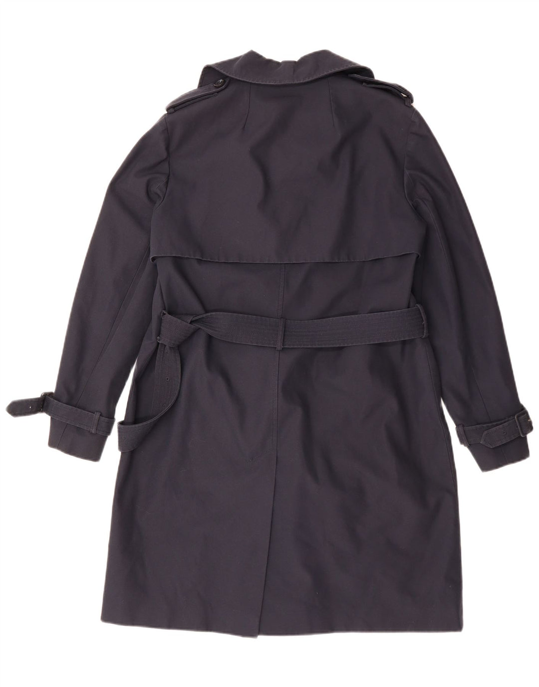 WAREHOUSE Trench Femme UK 16 Large Bleu Marine Polyester