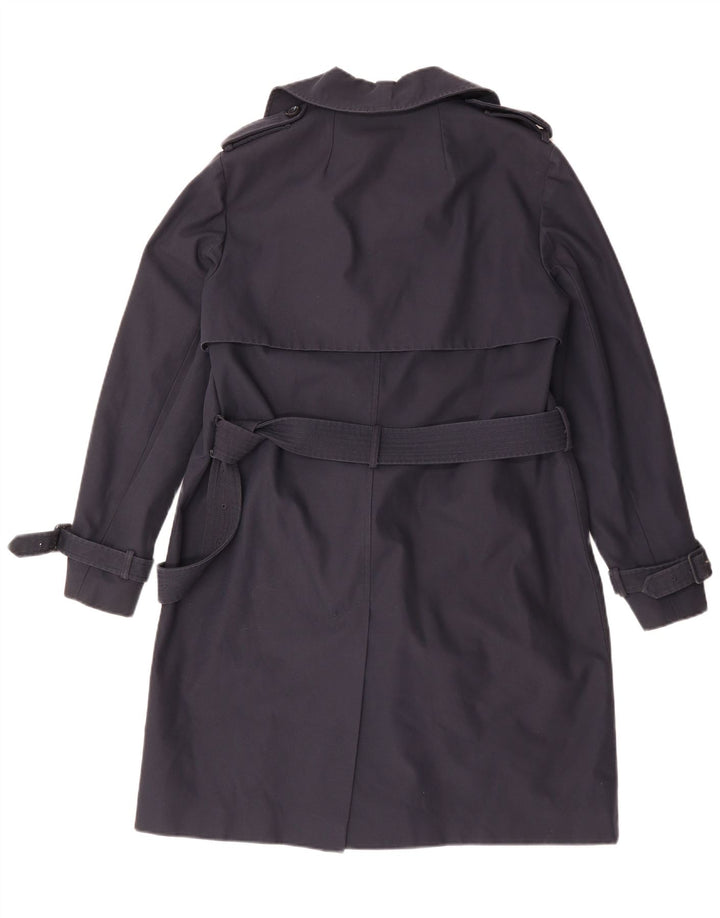 WAREHOUSE Trench Femme UK 16 Large Bleu Marine Polyester