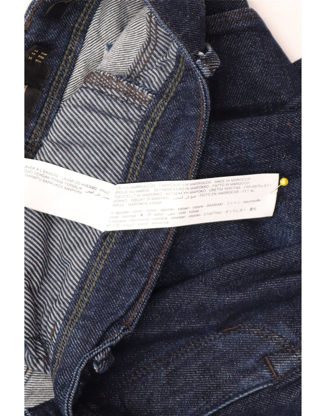 Massimo Dutti Jean Slim Homme EU 40 Moyen W31 L28 Bleu Marine Coton
