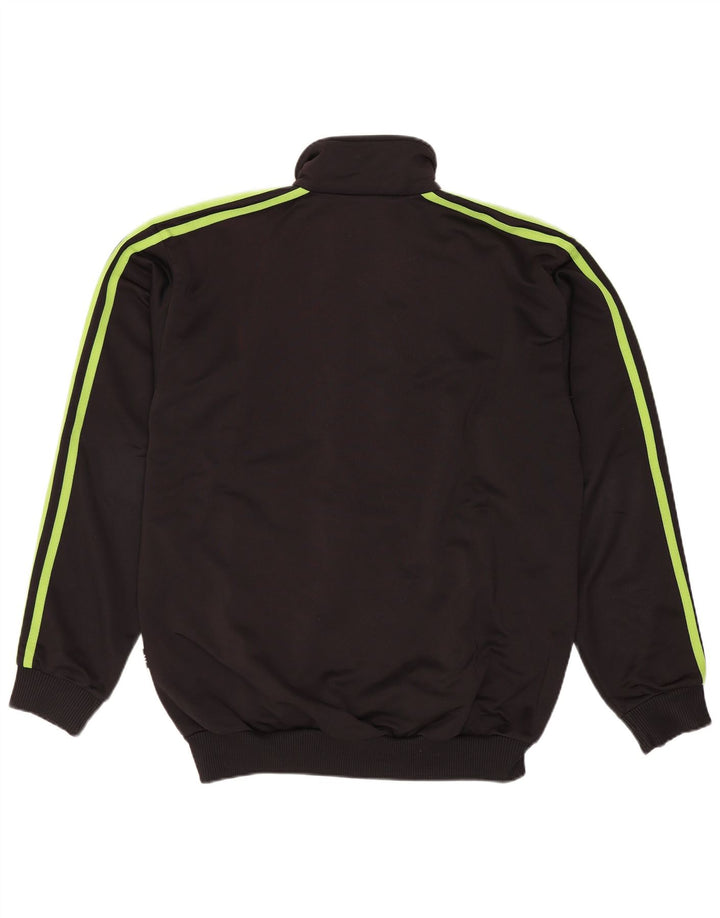 Adidas Boys Tracksuit Top Jacket 14-15 Years Black Polyester