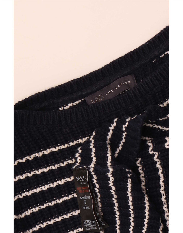 Marks & Spencer Pull col bateau pour femme UK 14 Bleu marine moyen