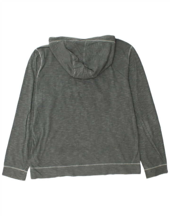 NAPAPIJRI Haut graphique à capuche pour homme à manches longues en coton moucheté gris