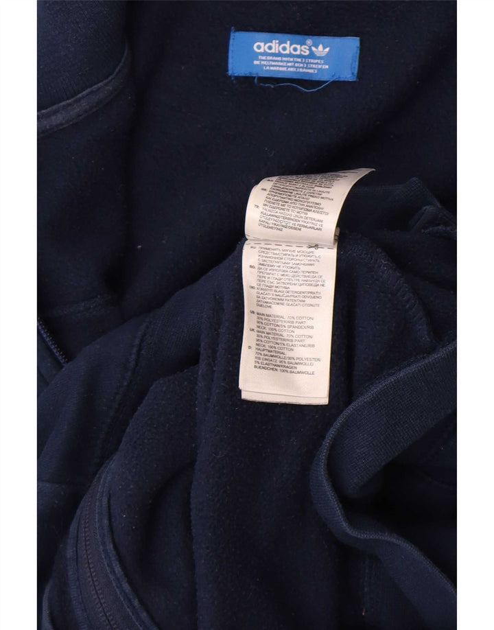 Adidas Veste de survêtement pour homme Bleu marine moyen en coton