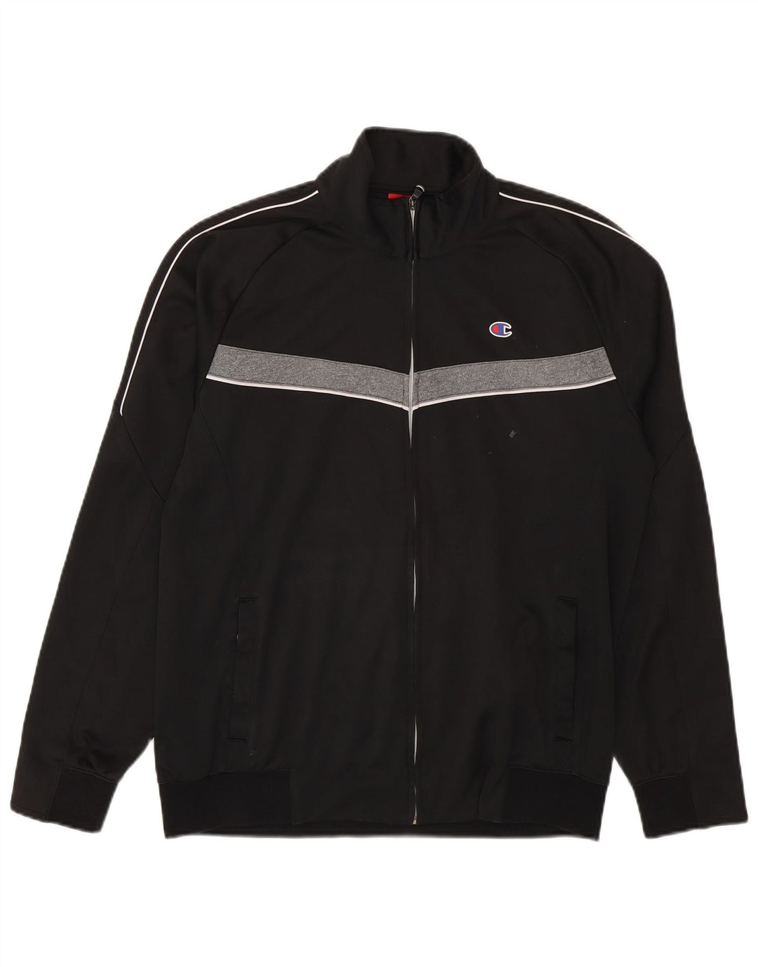 Champion Veste de survêtement pour homme XL Noir Colourblock Polyester