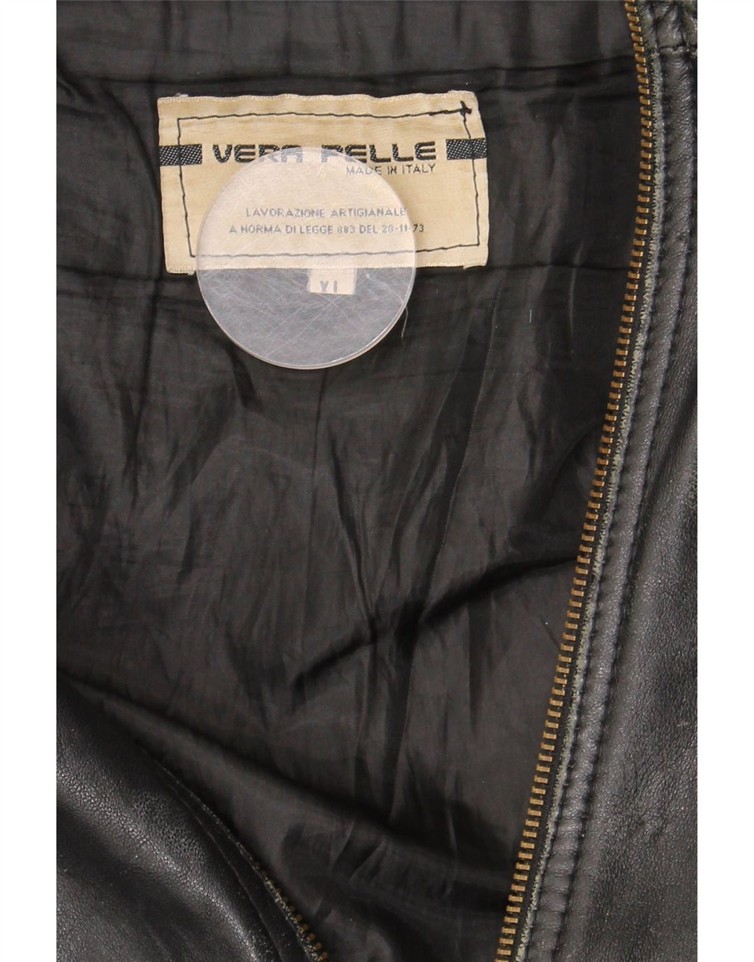 veste en cuir militaire vintage pour homme UK 42 XL Cuir noir