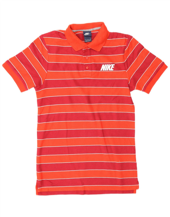 Nike Polo graphique pour homme Petit rayé rouge