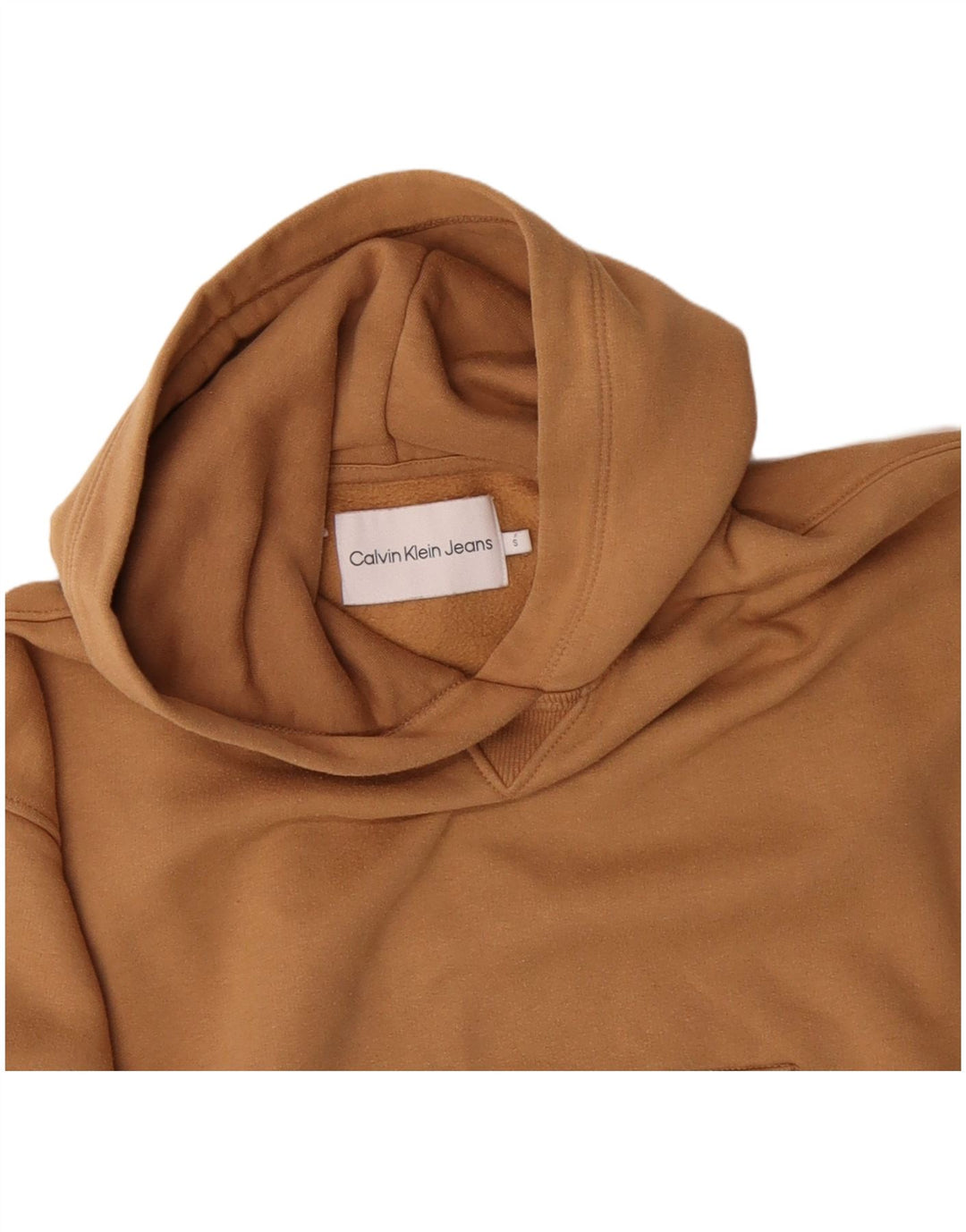 CALVIN KLEIN JEANS Pull à capuche surdimensionné pour femme UK 10 Small Beige