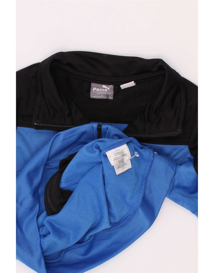Puma Veste de survêtement graphique pour garçon 2-3 ans Bleu Colorblock Polyester
