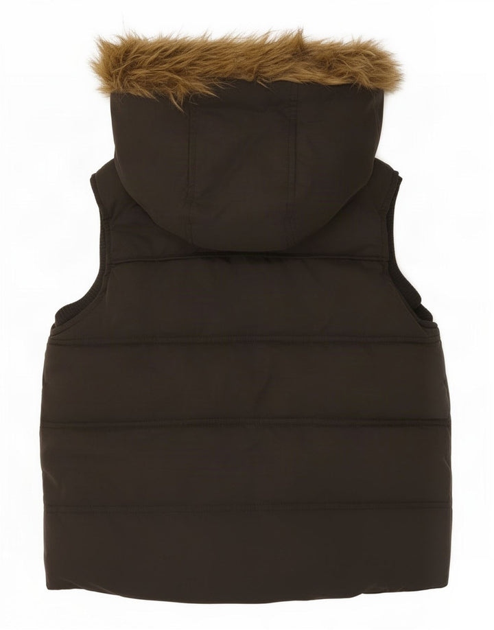 Fat Face Veste matelassée à capuche pour fille 8-9 ans Marron Polyester
