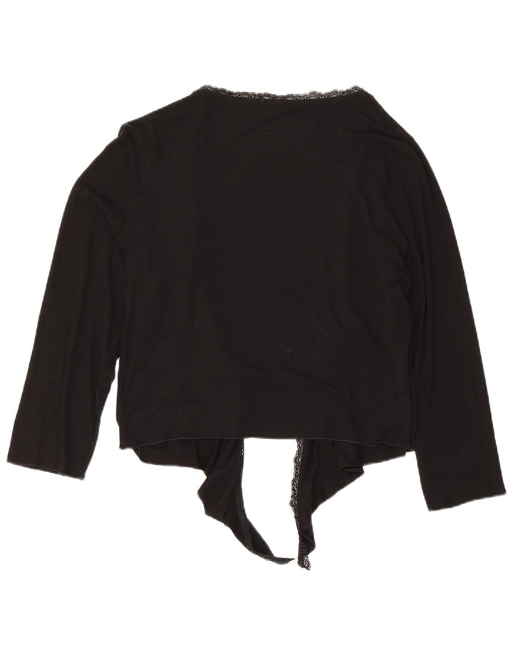Phase Eight Cardigan à nouer sur le devant pour femme UK 14 Viscose noire moyenne
