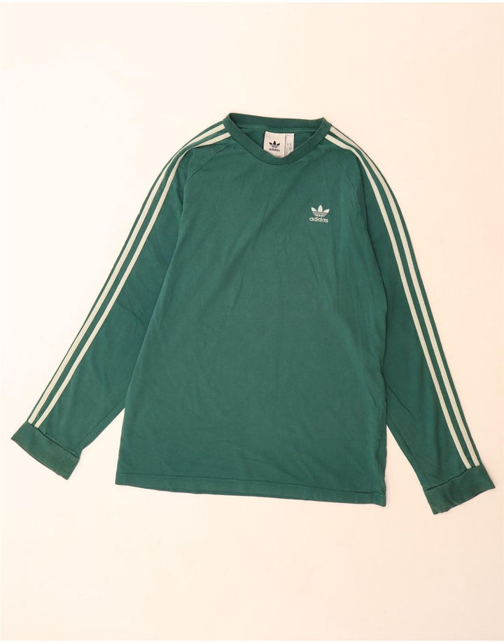 Adidas Haut à manches longues pour homme en coton vert moyen