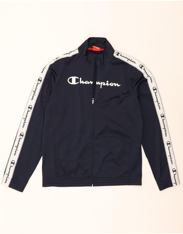 Champion Veste de survêtement pour garçon 15-16 ans 2XL Bleu marine Colourblock