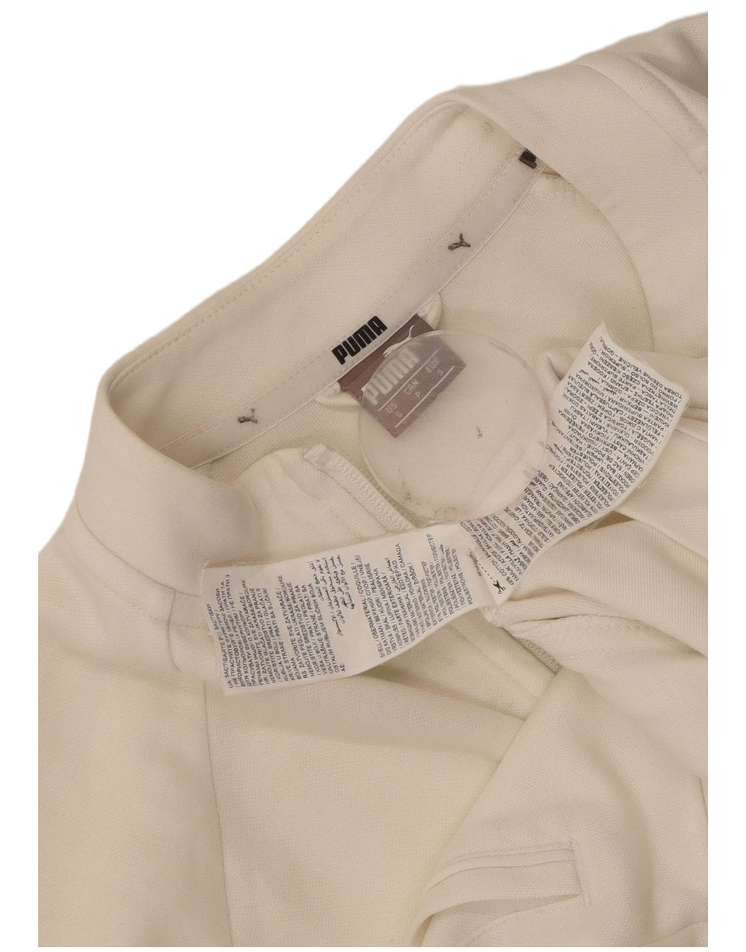 Puma Veste de survêtement surdimensionnée pour femme UK 10 Petit Blanc Polyester