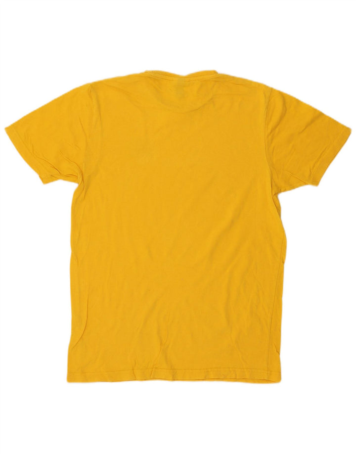 Ellesse T-Shirt Top Jaune Moyen Coton Homme