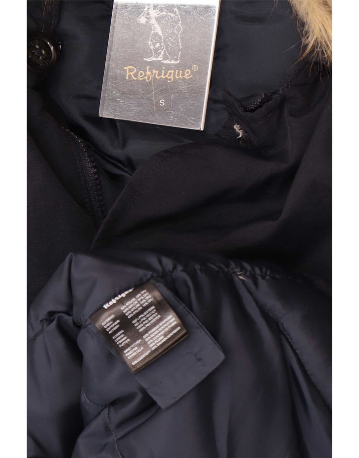 Refrigue Veste matelassée à capuche pour homme UK 36 Small Bleu marine Nylon