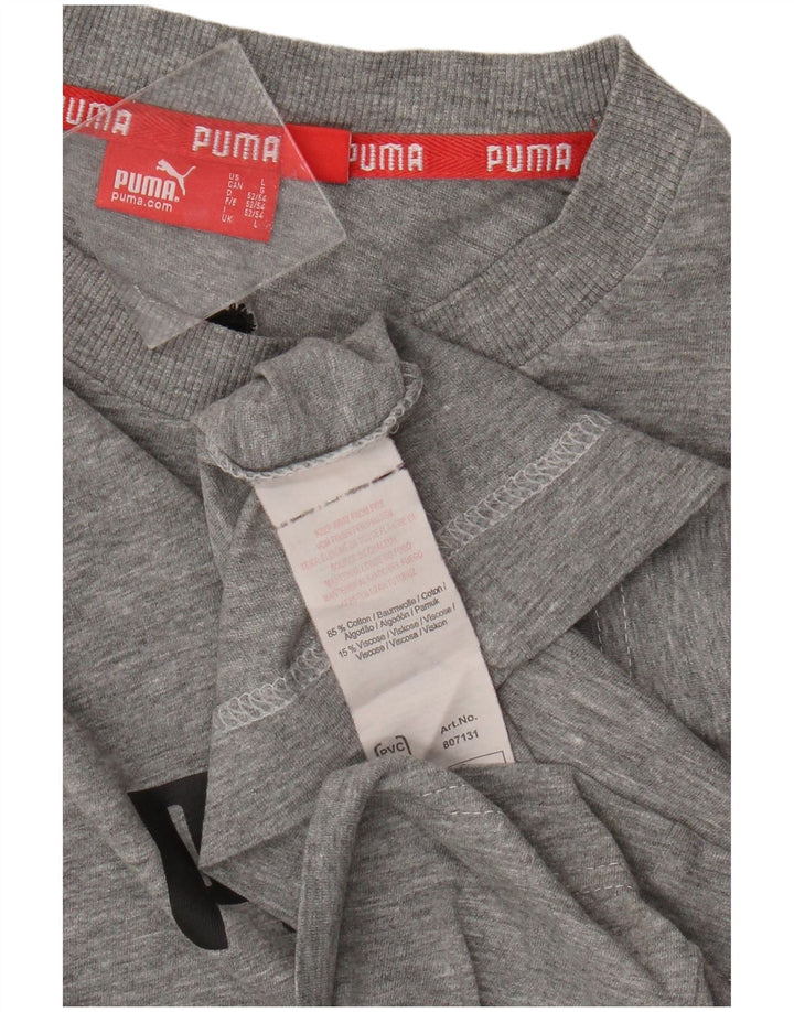 Puma T-Shirt Graphique Homme Grand Gris Coton