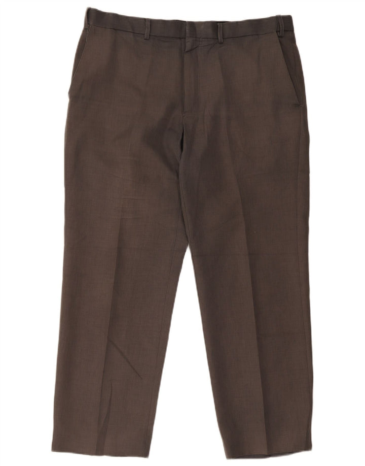Marks & Spencer Pantalon Chino Droit Homme W36 L29 Gris Polyester