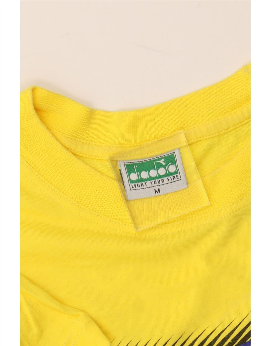 DIADORA T-Shirt Graphique Homme Jaune Moyen Coton