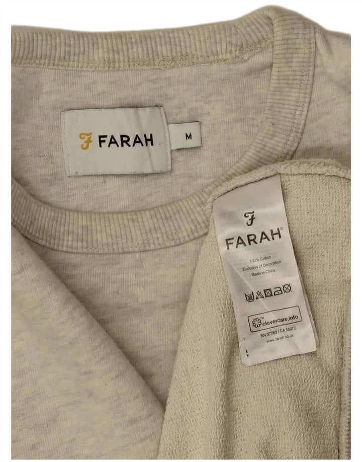 Farah Sweat-Shirt Homme Gris Moyen Moucheté Coton