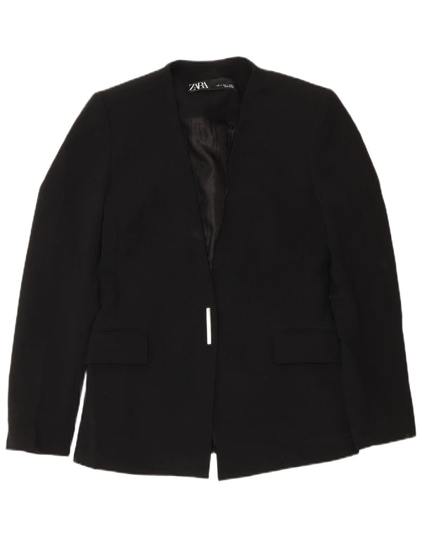 Zara Veste Blazer Femme UK 10 Petit Noir