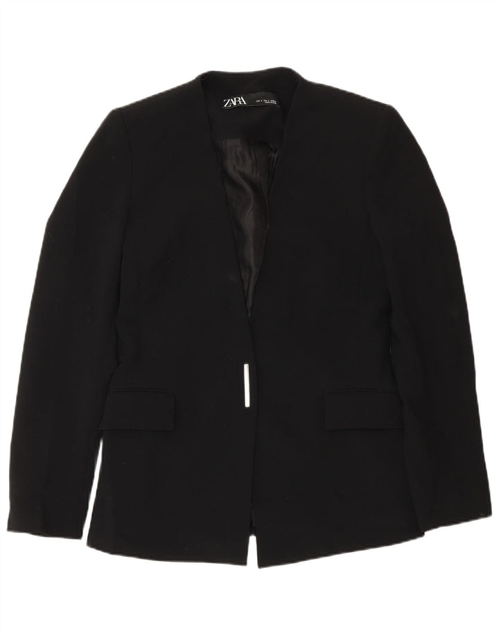 Zara Veste Blazer Femme UK 10 Petit Noir