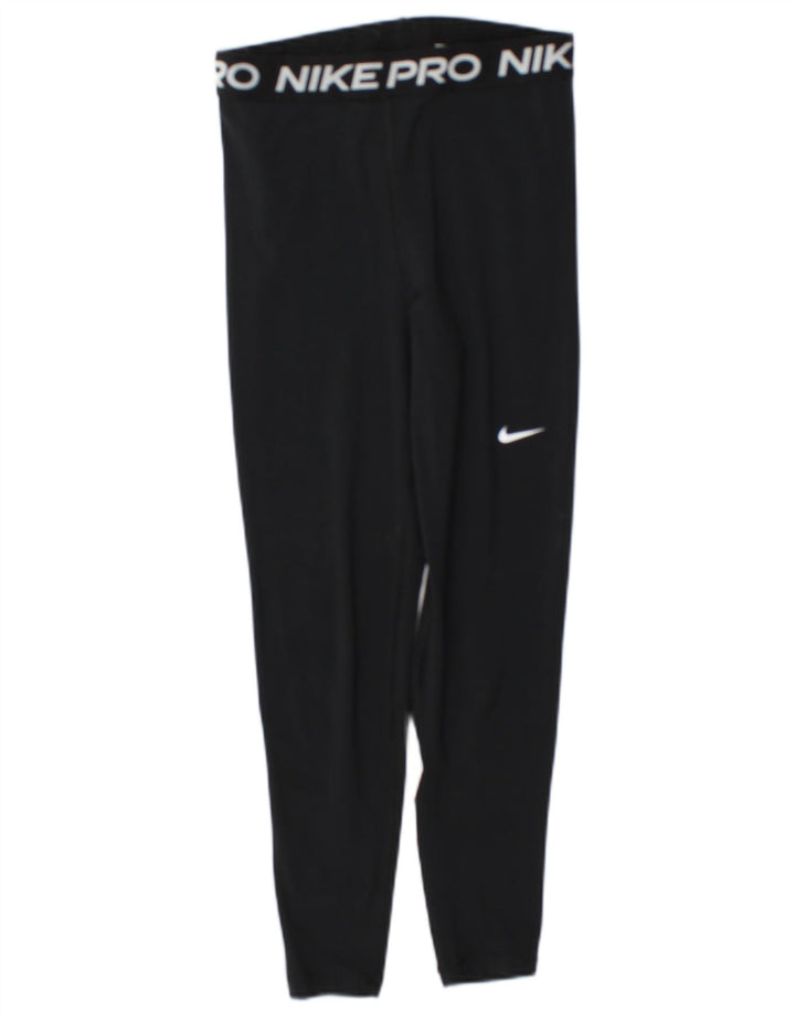 Nike Legging graphique Dri Fit pour femme UK 10 Small Noir Polyester