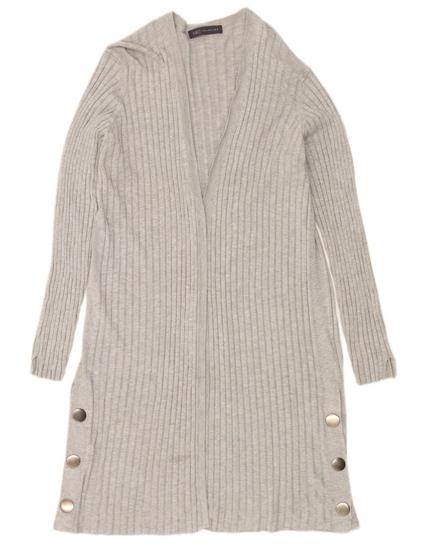 Marks & Spencer Pull cardigan long pour femme UK 14 Gris moyen