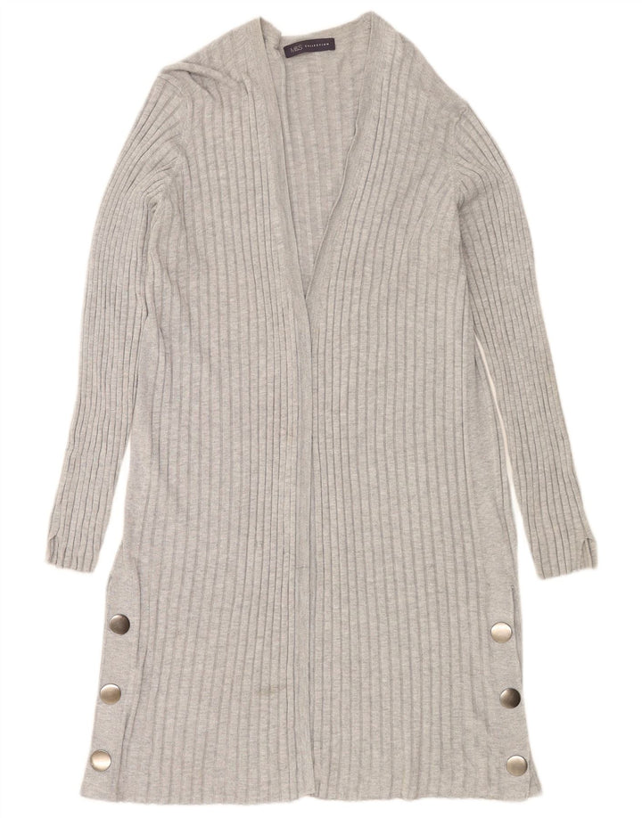 Marks & Spencer Pull cardigan long pour femme UK 14 Gris moyen