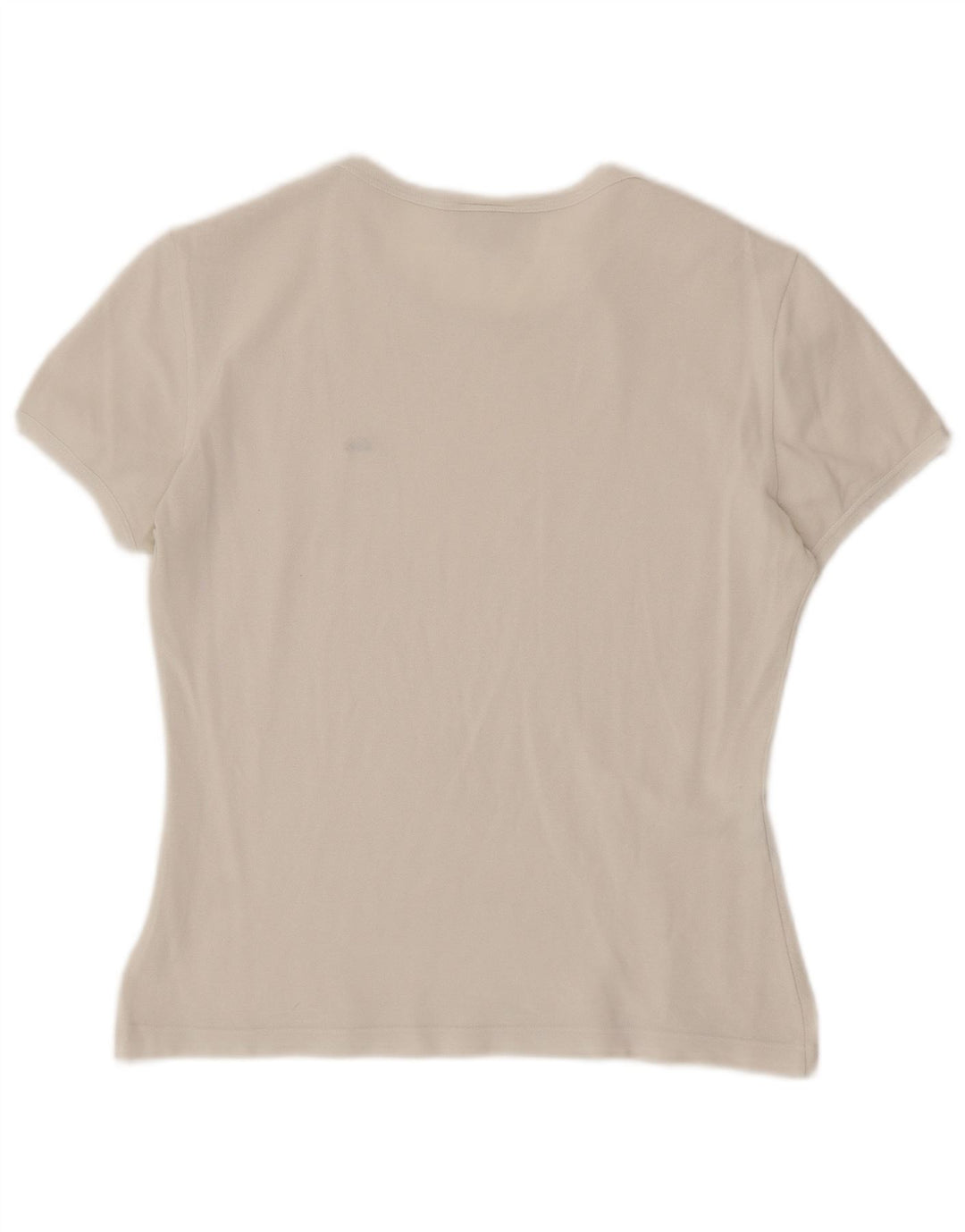 LACOSTE T-Shirt Femme Top Taille 42 Large Blanc