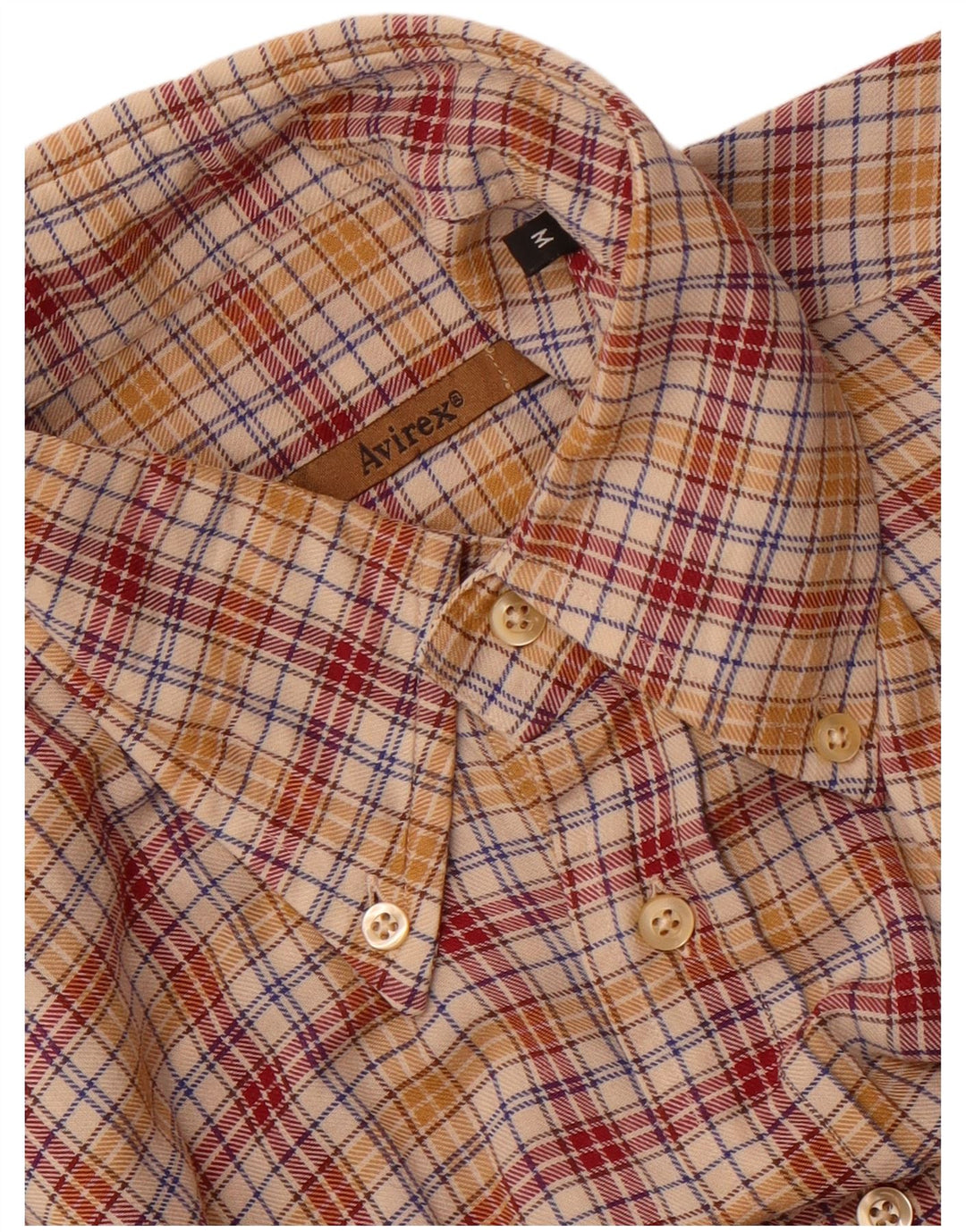 Avirex Chemise en flanelle pour homme à carreaux multicolores moyens