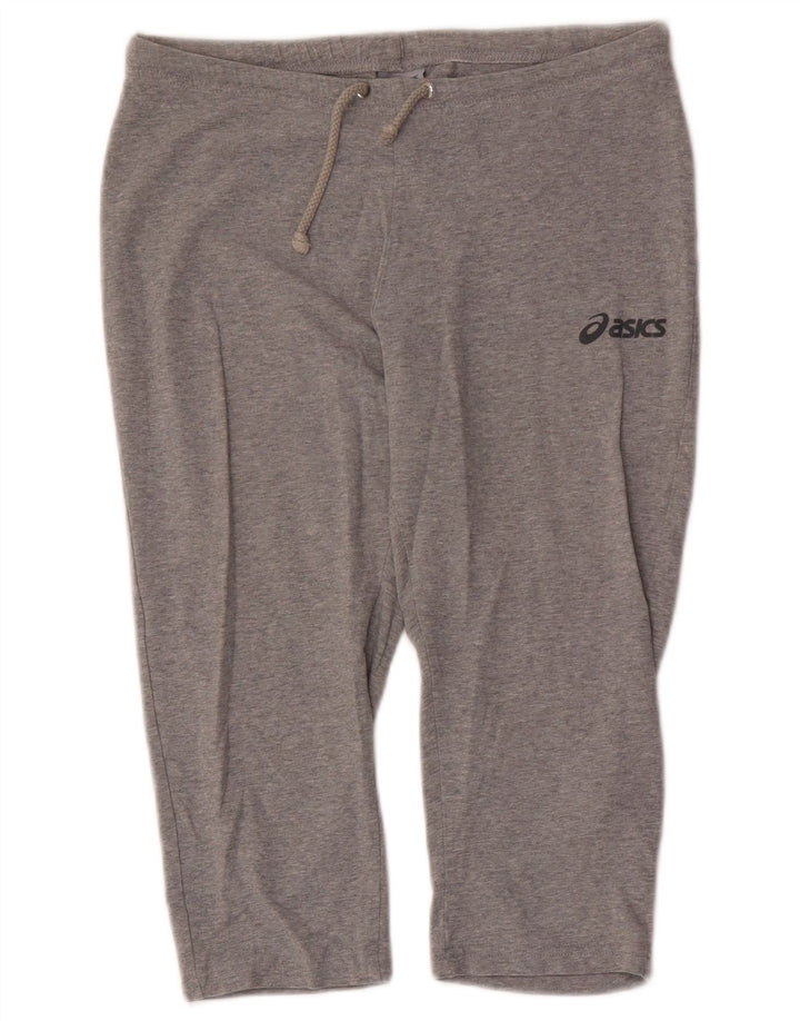ASICS Pantalon de survêtement Capri pour femme UK 12 Gris moyen en coton moucheté