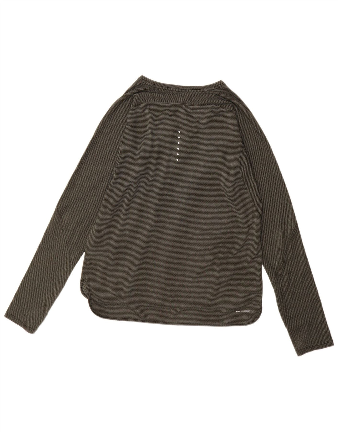 Nike Haut à manches longues pour femme UK 16 Large Kaki Pinstripe Polyester
