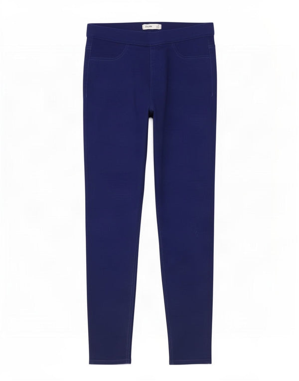 Marks & Spencer Pantalon décontracté pour femme UK 14 Large W32 L27 Bleu marine