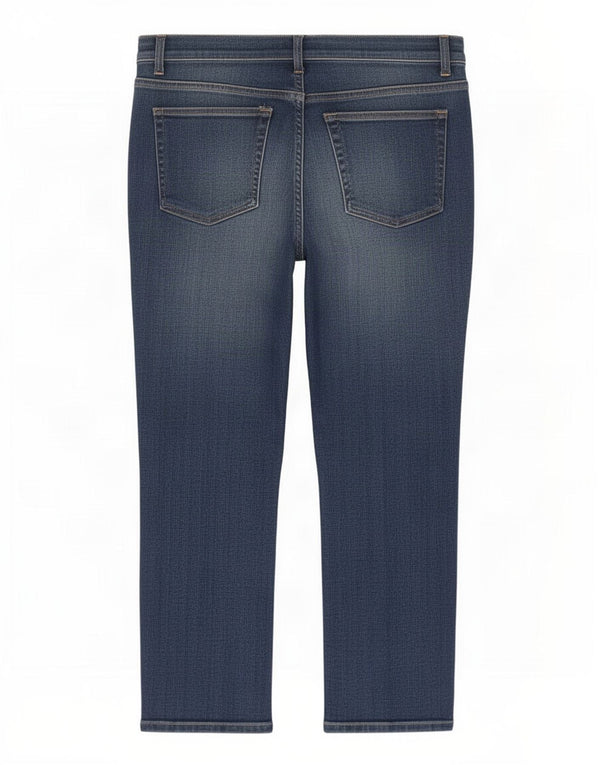 Tommy Hilfiger Jean court pour femme US 12 Large W34 L25 Bleu Coton