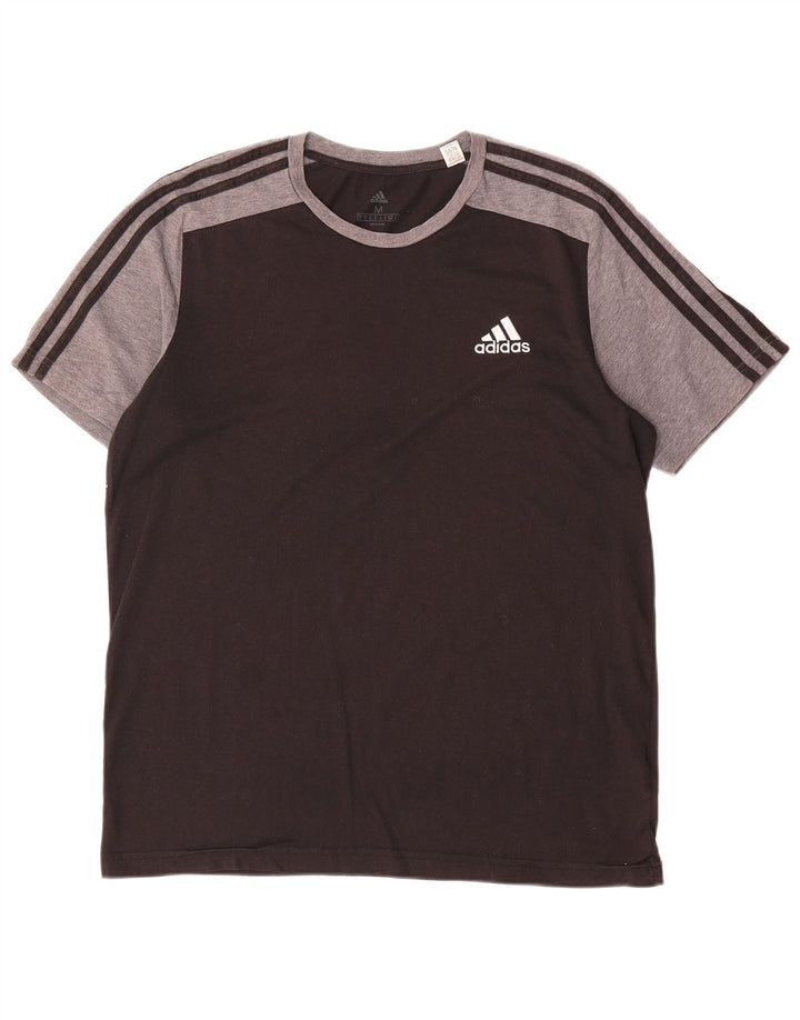 Adidas T-shirt pour homme en polyester color block noir moyen