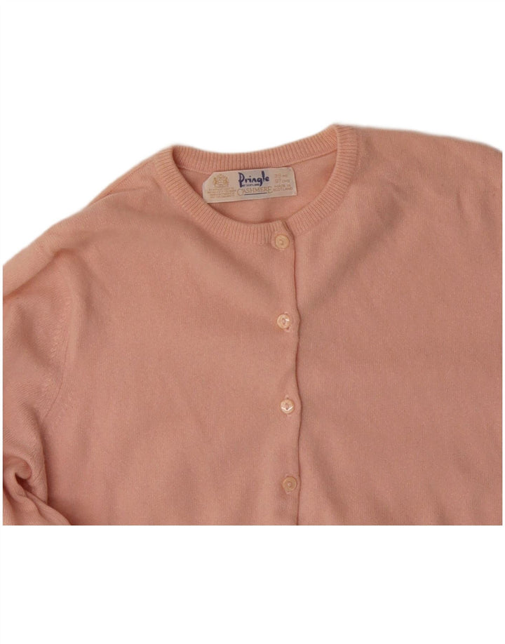 PRINGLE Pull Cardigan Femme EU 38 Cachemire Rose Moyen