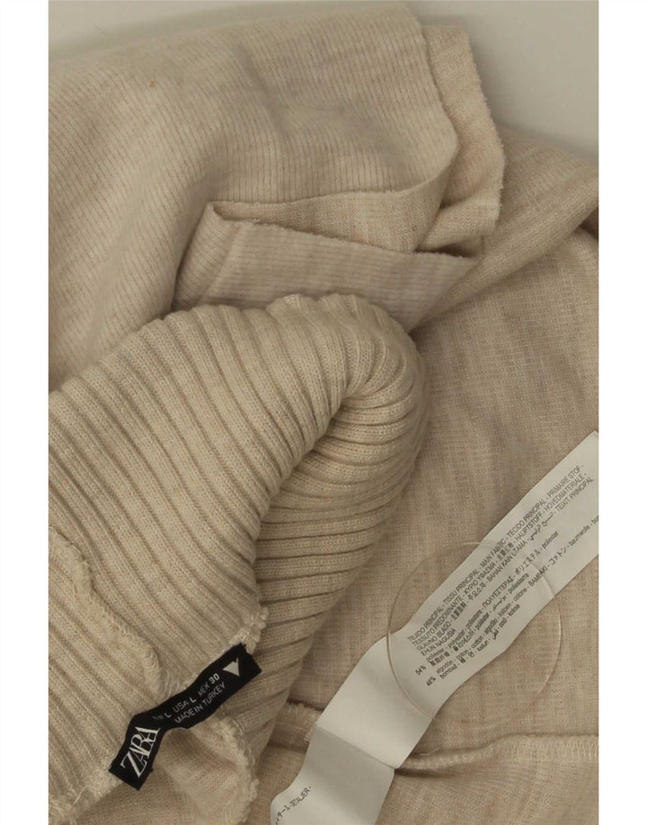 Zara Femme Débardeur UK 14 Large Beige Polyester