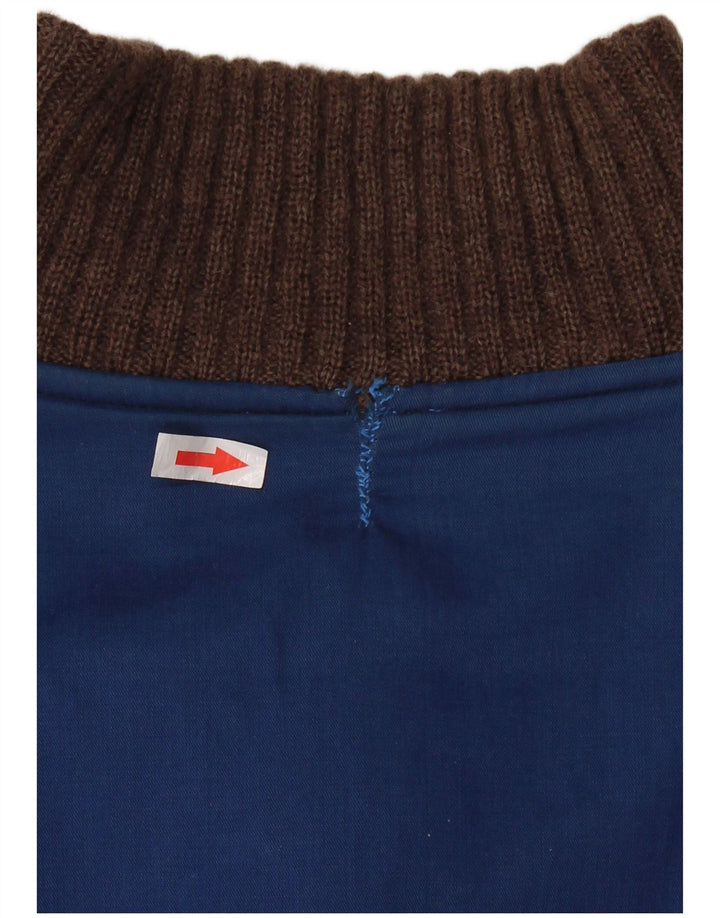 VINTAGE Pull cardigan réversible pour homme XL Marron Fair Isle