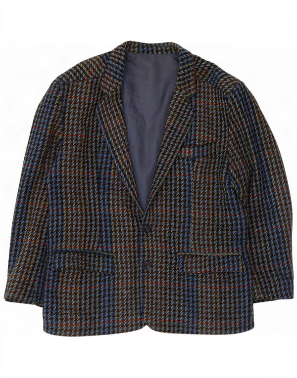 Carrera Veste blazer à 2 boutons pour homme UK 40 Large pied-de-poule multicolore